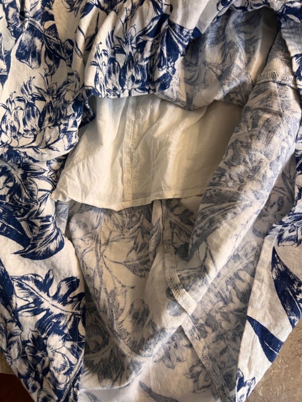 Abercrombie & Fitch Blue Floral Offshoulders Dress Size S - Picture 10 of 10